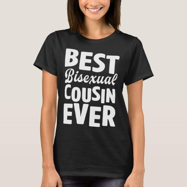 Best Bisexual Cousin All Bisexual Pride Family Co T Shirt (Framsida)