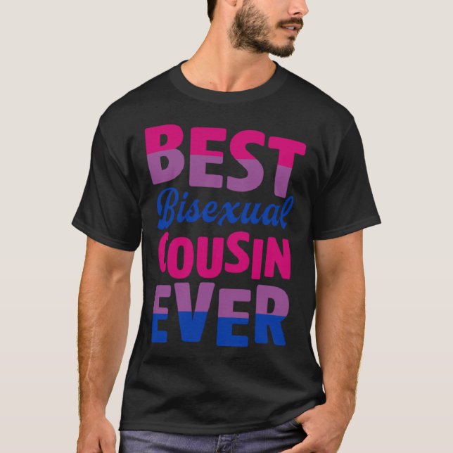 Best Bisexual Cousin All Bisexual Pride Family Co T Shirt (Framsida)