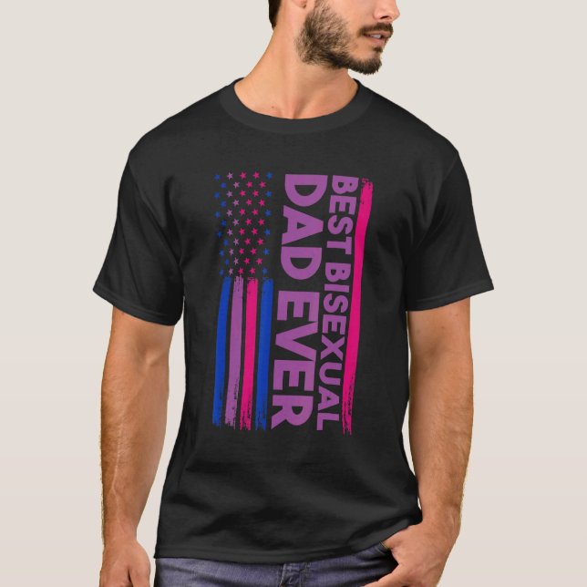 Best Bisexual Pappa någonsin Bisexual T Shirt (Framsida)