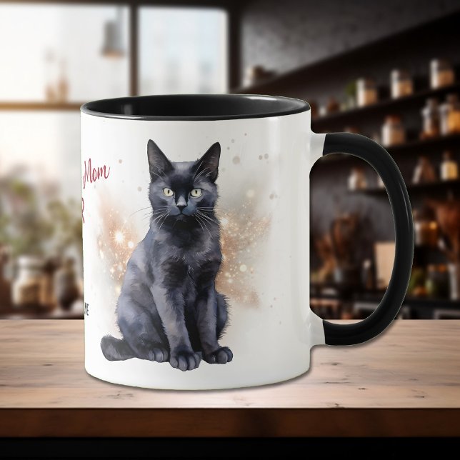 Best Black Cat Mamma någonsin Star Confetti Mugg (Skapare uppladdad)