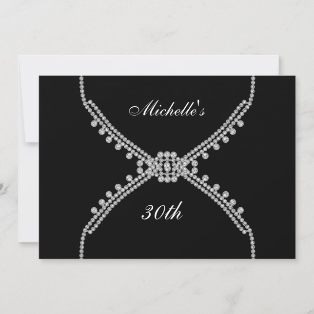 Best Black Födelsedagsfest inbjudan (Framsida)