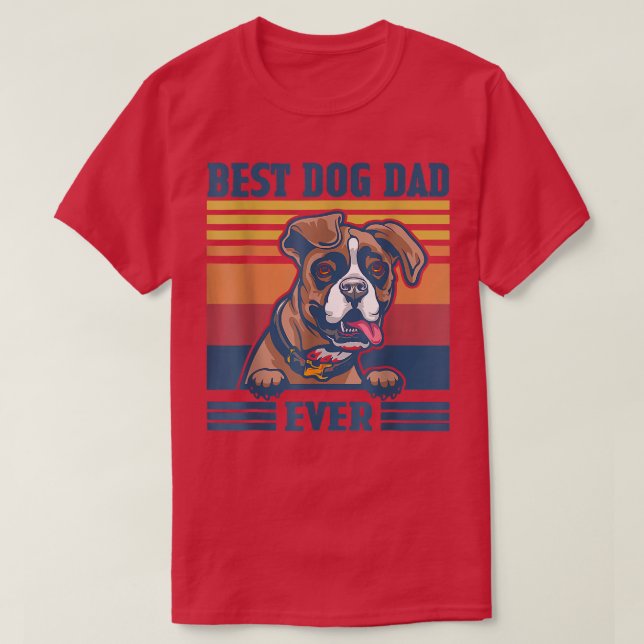 Best Boer Pappa någonsin Rolig hund Pappa Fars dag T Shirt (Design framsida)