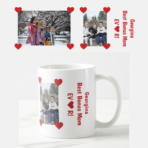 Best Bonus Mamma EVER Heart Kärlek 2-foton Kaffemugg
