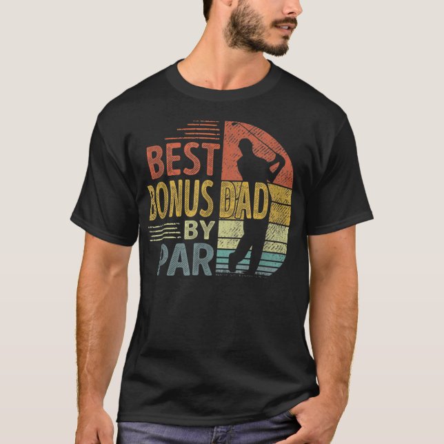 Best Bonus Pappa efter Fars dag Golf Gift T Shirt (Framsida)