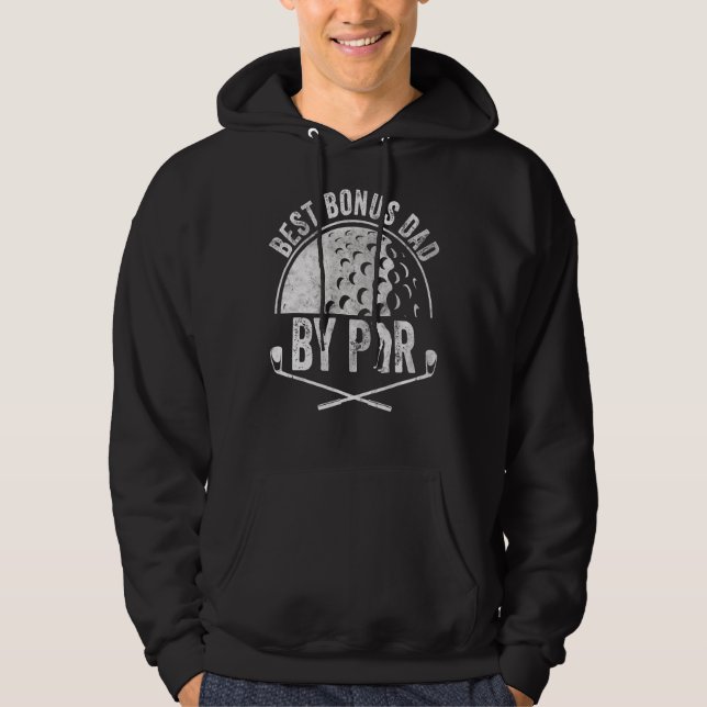Best Bonus Pappa efter Par Golf Sports Golfer Hoodie (Framsida)