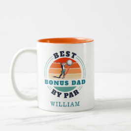 Best Bonus Pappa efter parentes Retro Stepdad Birt Två-Tonad Mugg