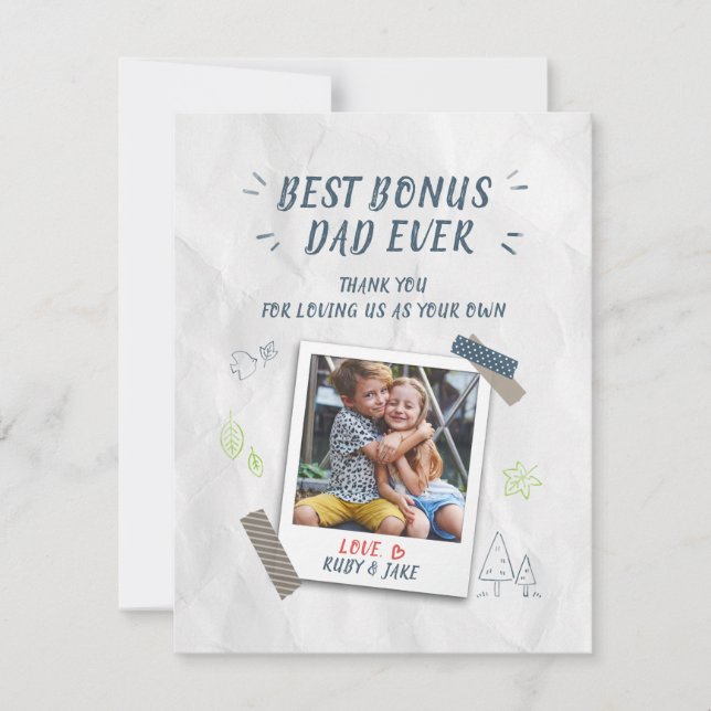 Best Bonus Pappa Fars dag Stepdad Anpassningsbar P (Framsida)