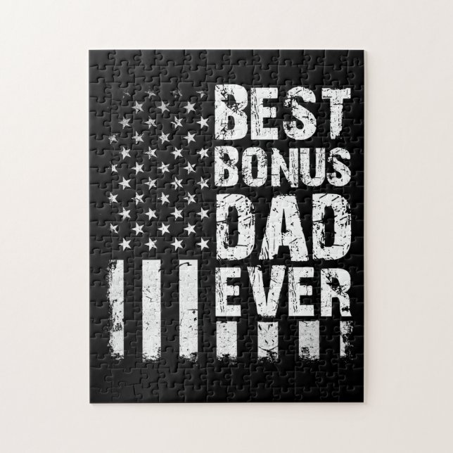Best Bonus Pappa någonsin American Flagga Pussel (Vertikal)