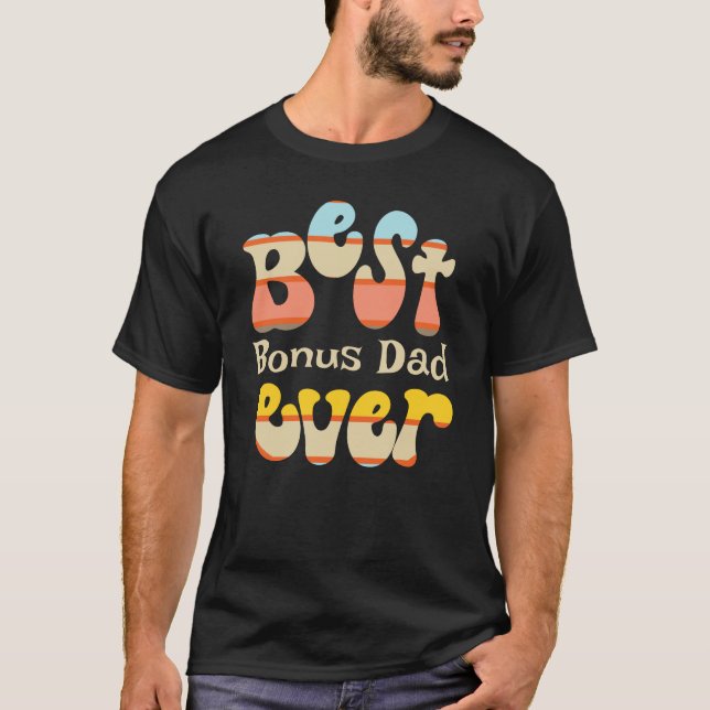 Best Bonus Pappa någonsin Retro T Shirt (Framsida)