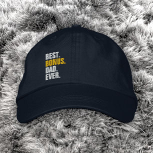 Best Bonus Pappa någonsin Stepfather Fars dag Broderad Keps