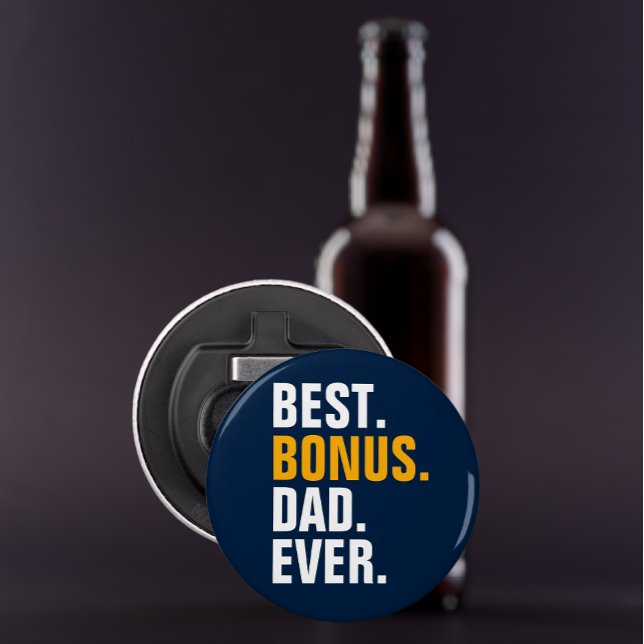 Best Bonus Pappa någonsin Stepfather Flasköppnare (Best Bonus Dad Ever Stepfather Bottle Opener from Ricaso. Father's Day gifts for Stepdads )
