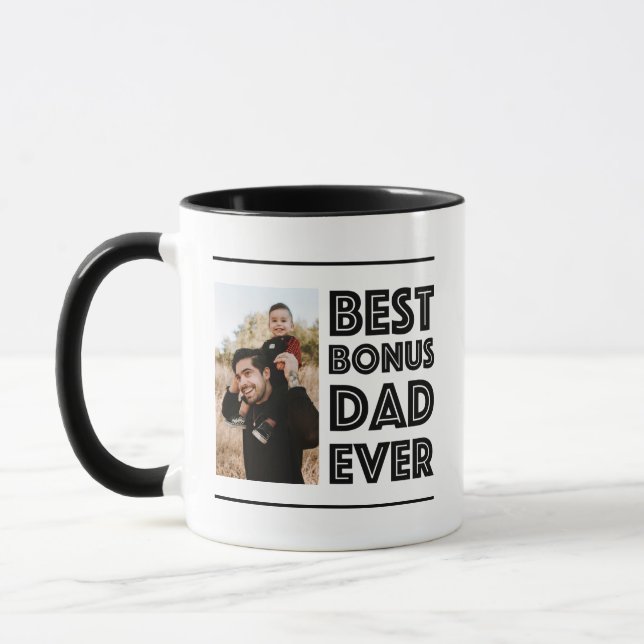 Best Bonus Pappa nånsin Stepdad Stepfather Gift Ph Mugg (Vänster)