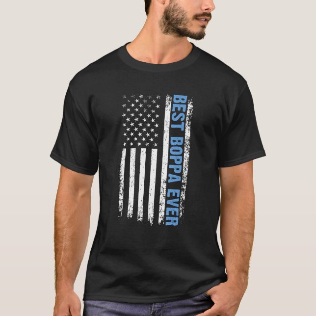 Best Boppa Ever 4th Of July American Flag USA Patr T Shirt (Framsida)