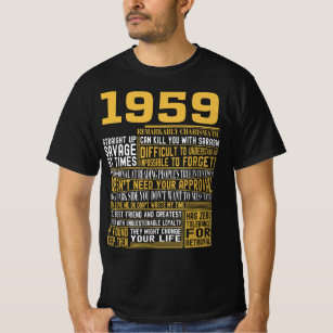 Best Born 1959 Facts for Manar, Womens, Bday Gif T Shirt