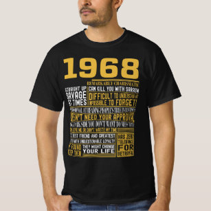 Best Born 1968 Facts for Manar, Womens, Bday Gif T Shirt