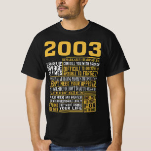 Best Born 2003 Facts for Manar, Womens, Bday Gif T Shirt