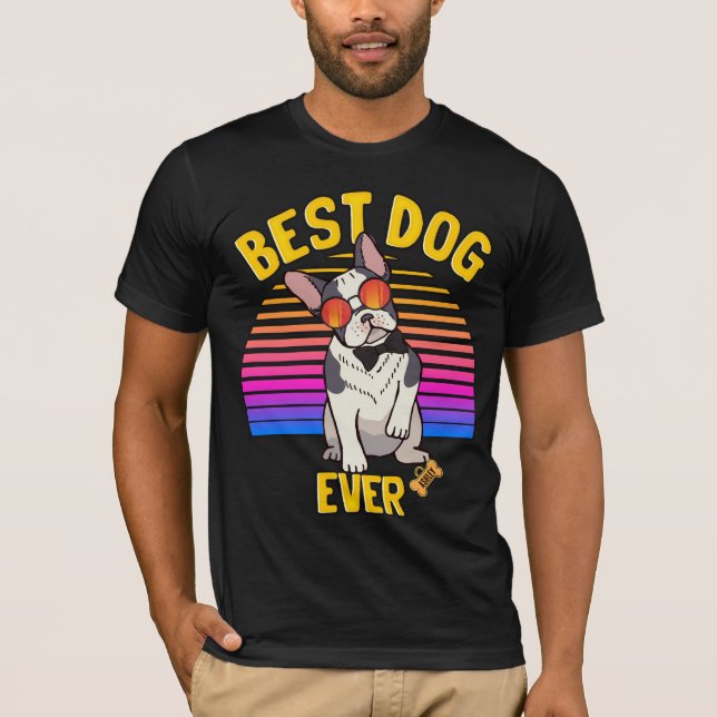 Best Boston Terrier Hund någonsin Retro T Shirt (Framsida)