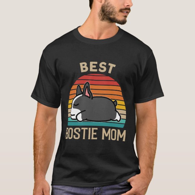 Best Boston Terrier Mamma för kvinnor T Shirt (Framsida)