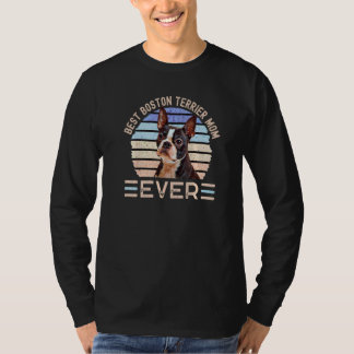Best Boston Terrier Mamma Now Hund Mors dag T Shirt