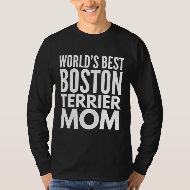 Best Boston Terrier Mamma Passande Scoop T Shirt (Framsida)