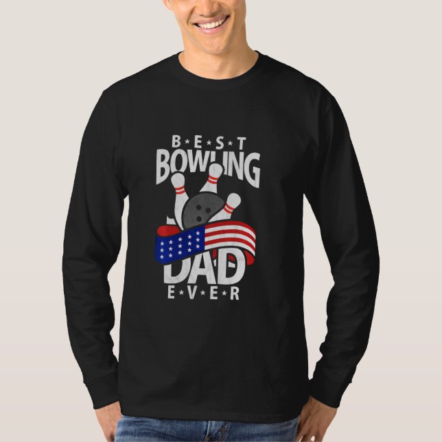 Best Bowling Pappa någonsin T Shirt (Framsida)