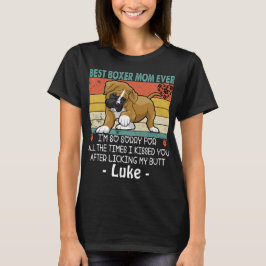 Best Boxer Mamma Anpassningsbar Hund Mamma Personl T Shirt