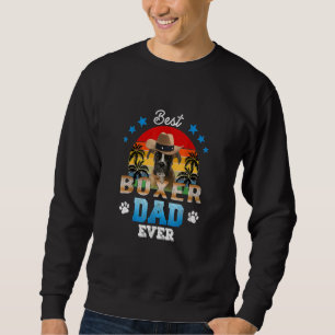 Best Boxer Pappa Alltid Bästa Pappa Hund Manar Lång Ärmad Tröja