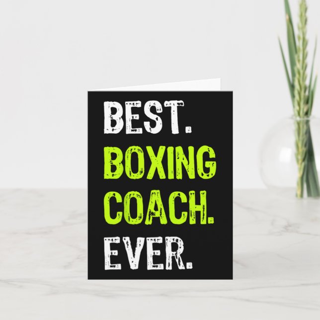 Best Boxing Coach någonsin Kort (Framsida)