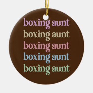 Best Boxing Moster Boxing Auntie Julgransprydnad Keramik