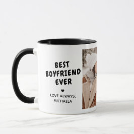 Best Boyfriend Ever 2-Photo Collage Custom Message Mugg