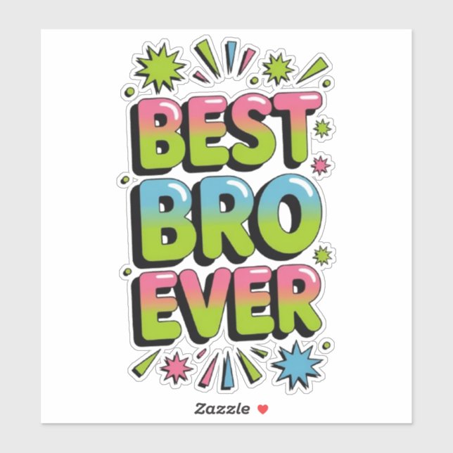 Best Bro Ever Klistermärken (Ark)