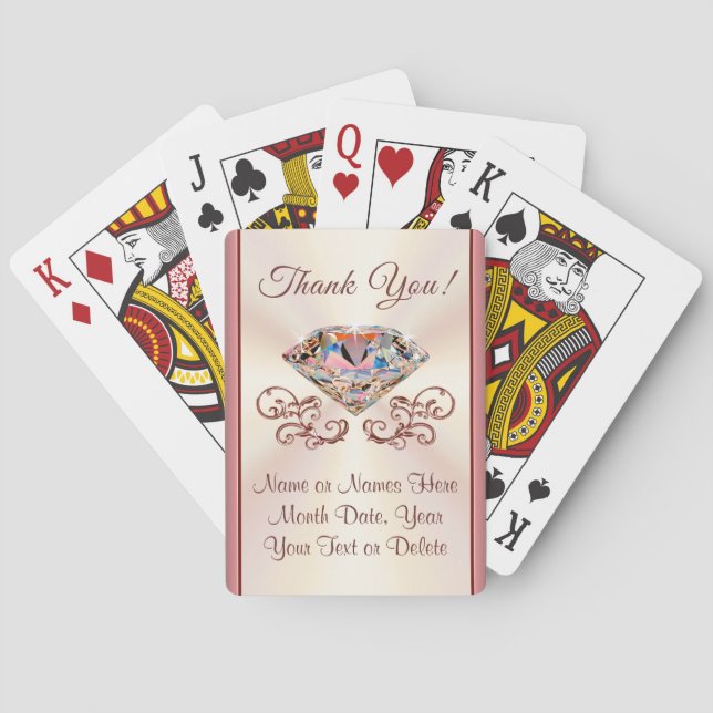 Best Bröllop Souvenirs for Guests, Personlig Casinokort (Baksidan)