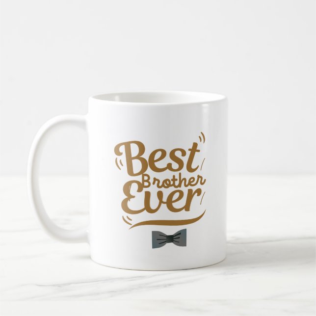 Best Brother Aldrig mugg, Gift for Syskon Kaffemugg (Vänster)