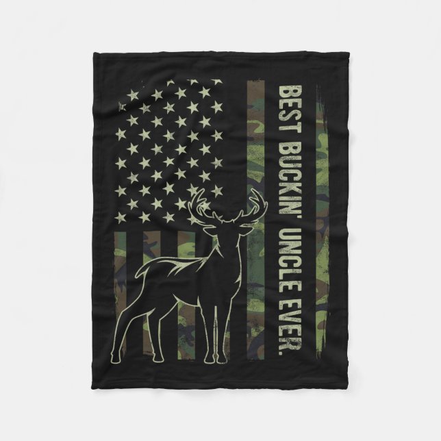 Best Buckin-morbror Aldrio American Flagga Hu Fleecefilt (Framsidan)
