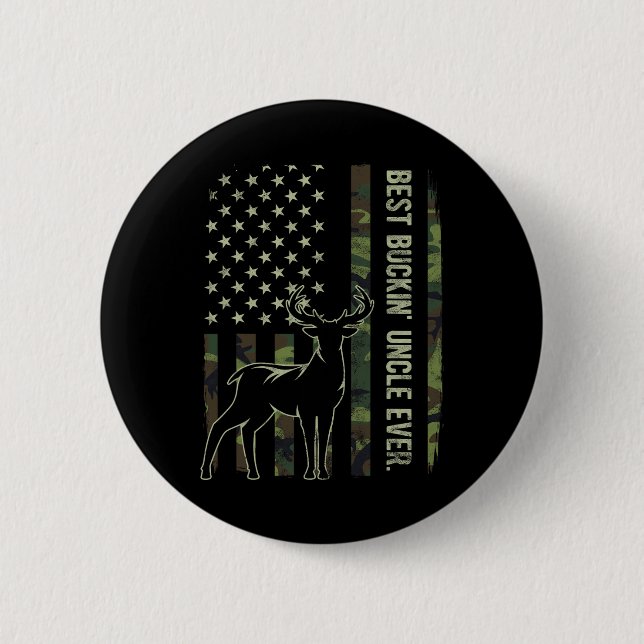 Best Buckin-morbror Aldrio American Flagga Hu Knapp (Framsida)