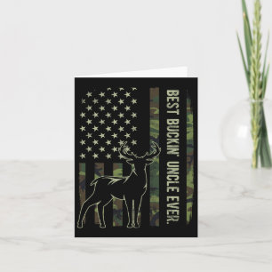 Best Buckin-morbror Aldrio American Flagga Hu Kort