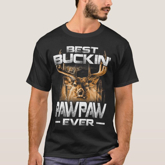 Best Buckin Pawpaw Everee Deer Hunting Bucking Fat T Shirt (Framsida)