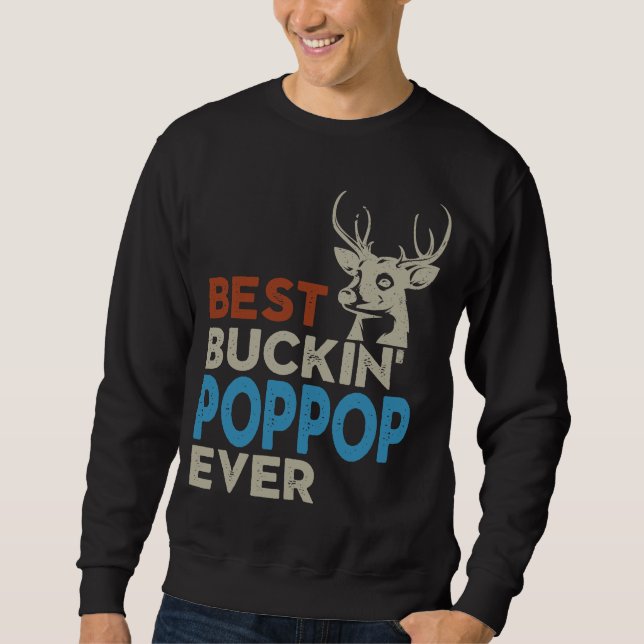 Best Buckin POPPOP Shirt, Hoodie Stunning Design Lång Ärmad Tröja (Framsida)