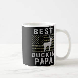 Best Bucking Pappa Camouflage American Flagga Hjor Kaffemugg