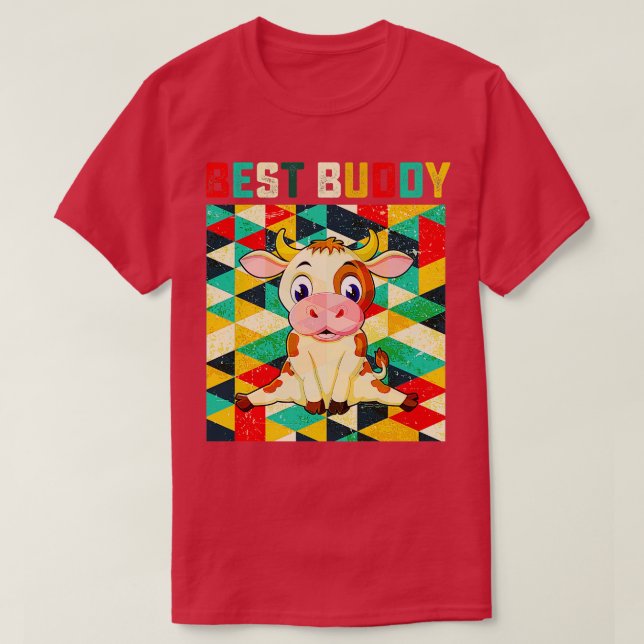 Best Buddy Cow T Shirt (Design framsida)