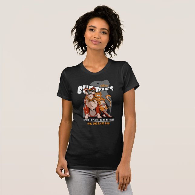 Best Buddy (Dark mode) | Women Slim fit T Shirt (Hel framsida)