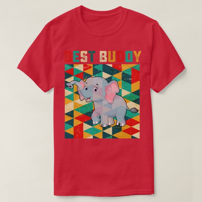 Best Buddy Elephant T Shirt (Design framsida)