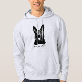 Best Buddy German shepard B&W Silohuette Hoodie