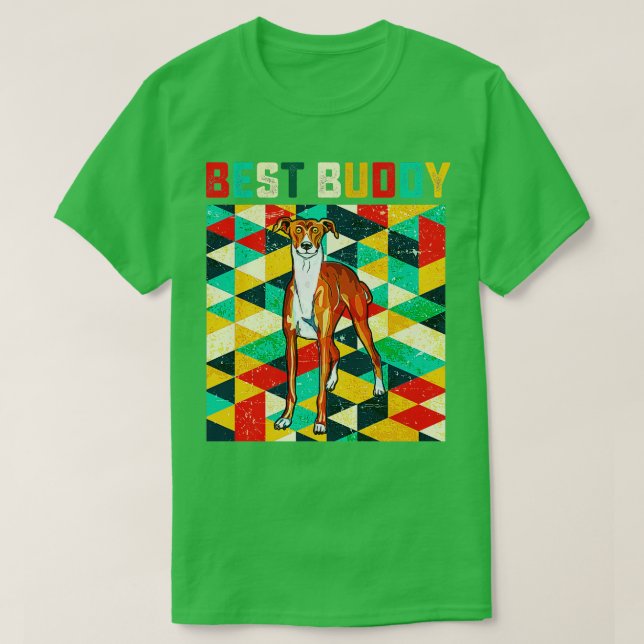 Best Buddy Greyhound T Shirt (Design framsida)