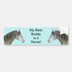 Best Buddy Horse Bumper Sticker Bildekal