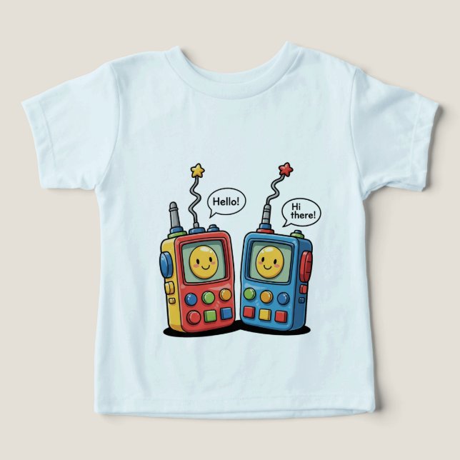 Best Buds Walkie Talkie Set T Shirt (Design Framsida)