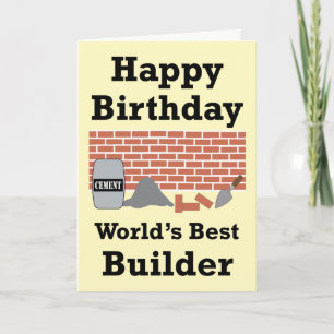 Best Builder Grattis på födelsedagen-kort Kort