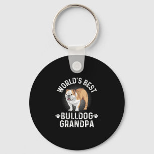 Best Bulldog Grandpa - Hund Grandfather Nyckelring