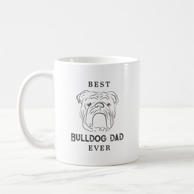 Best Bulldog Pappa någonsin Kaffemugg (Vänster)