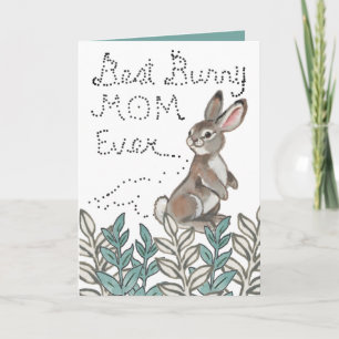 Best Bunny Mamma någonsin Cute Rabbit Text Mors da Kort